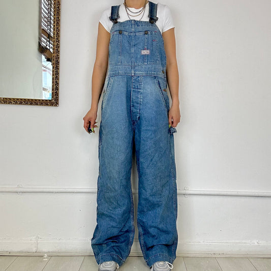 vintage blue denim dungarees