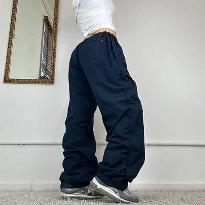 navy nike tracksuit bottoms