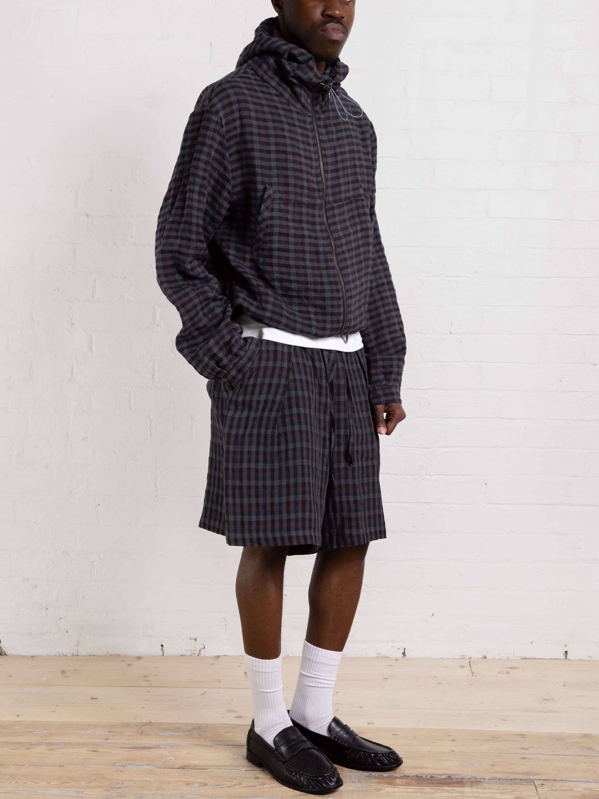 jamie jacket - gingham linen