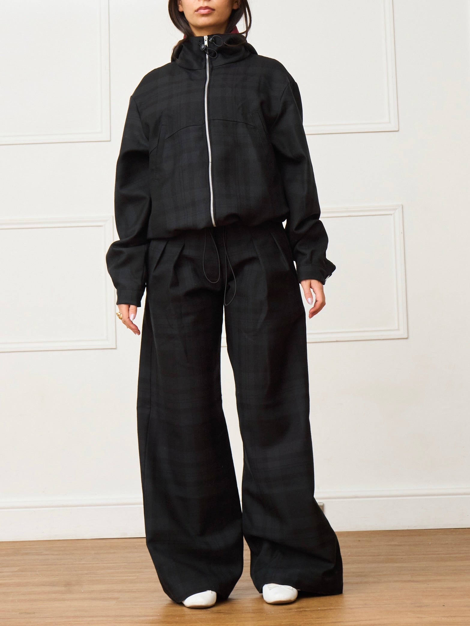 parker trouser - black wool