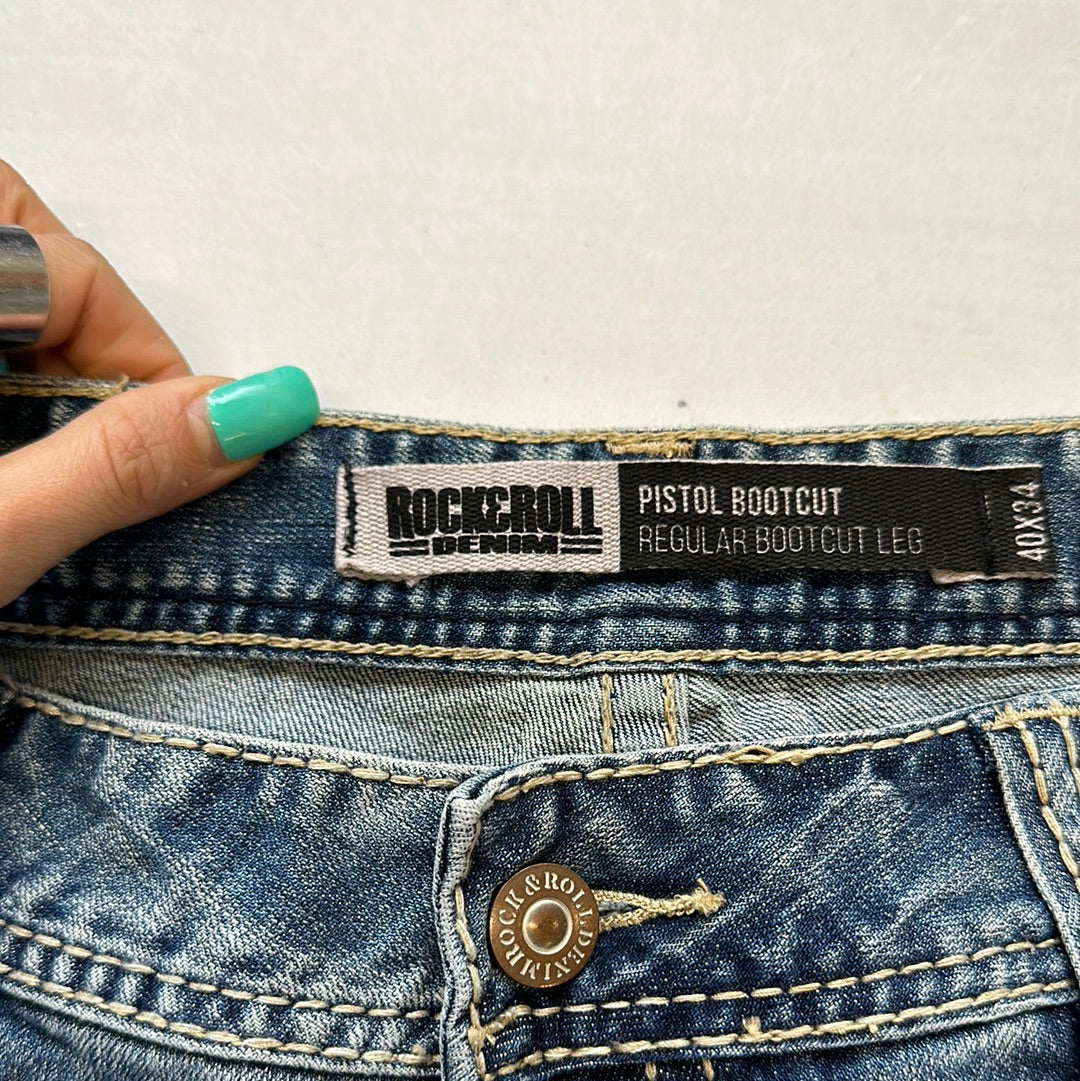 rock&roll denim baggy jeans