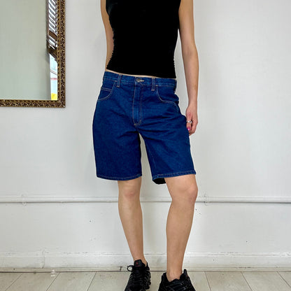 dark wash denim jorts