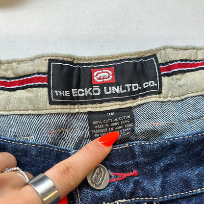 90’s baggy denim shorts by ecko unltd