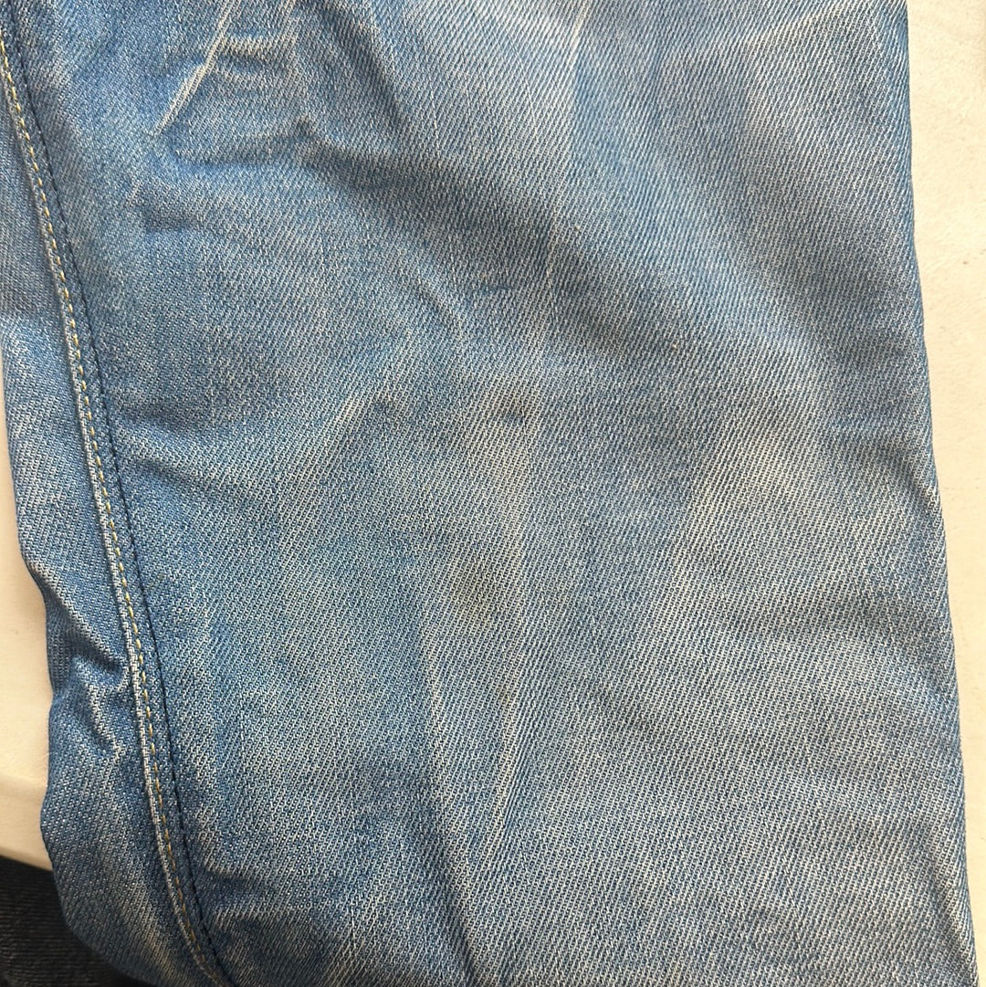 calvin klein mid wash flared jeans