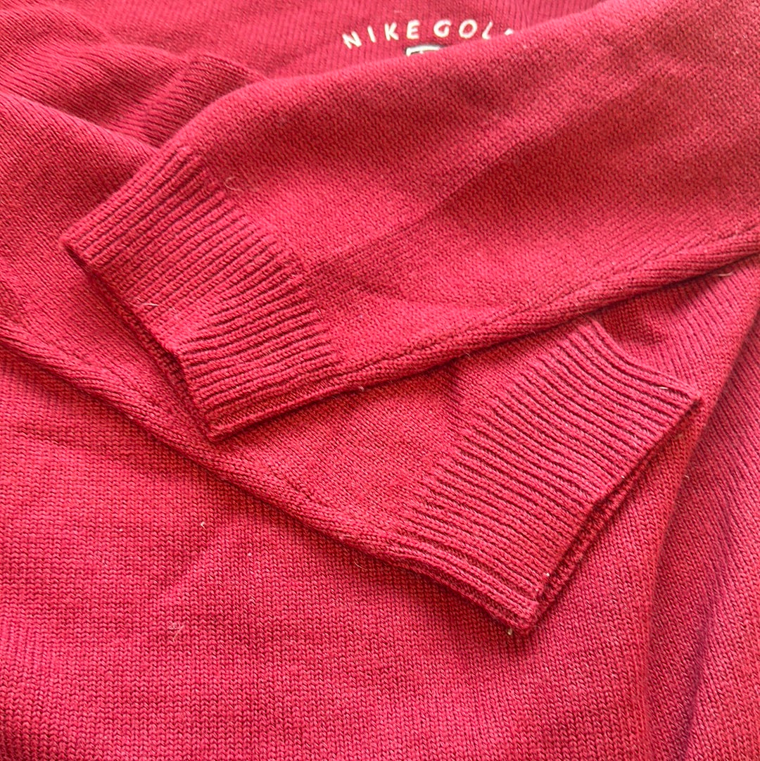 vintage red nike knit jumper