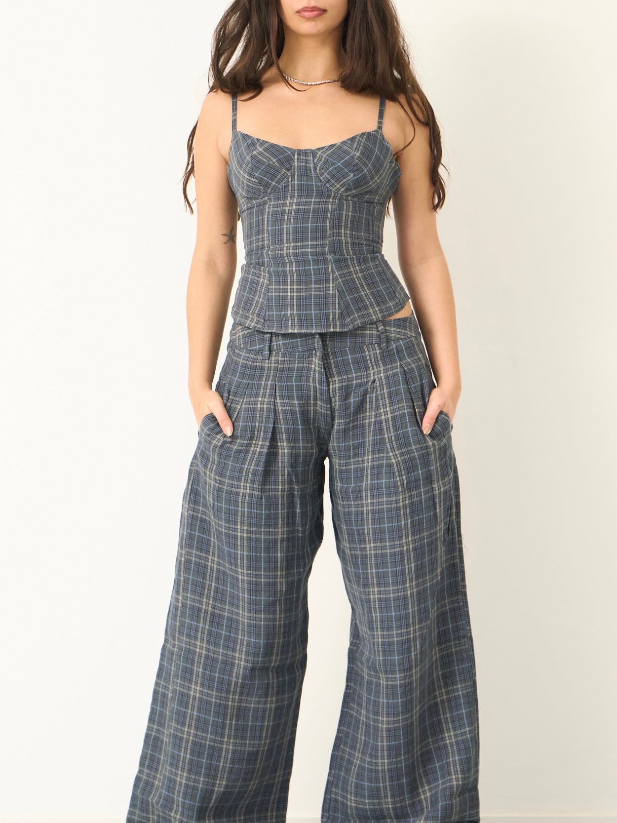 sienna top - slate linen