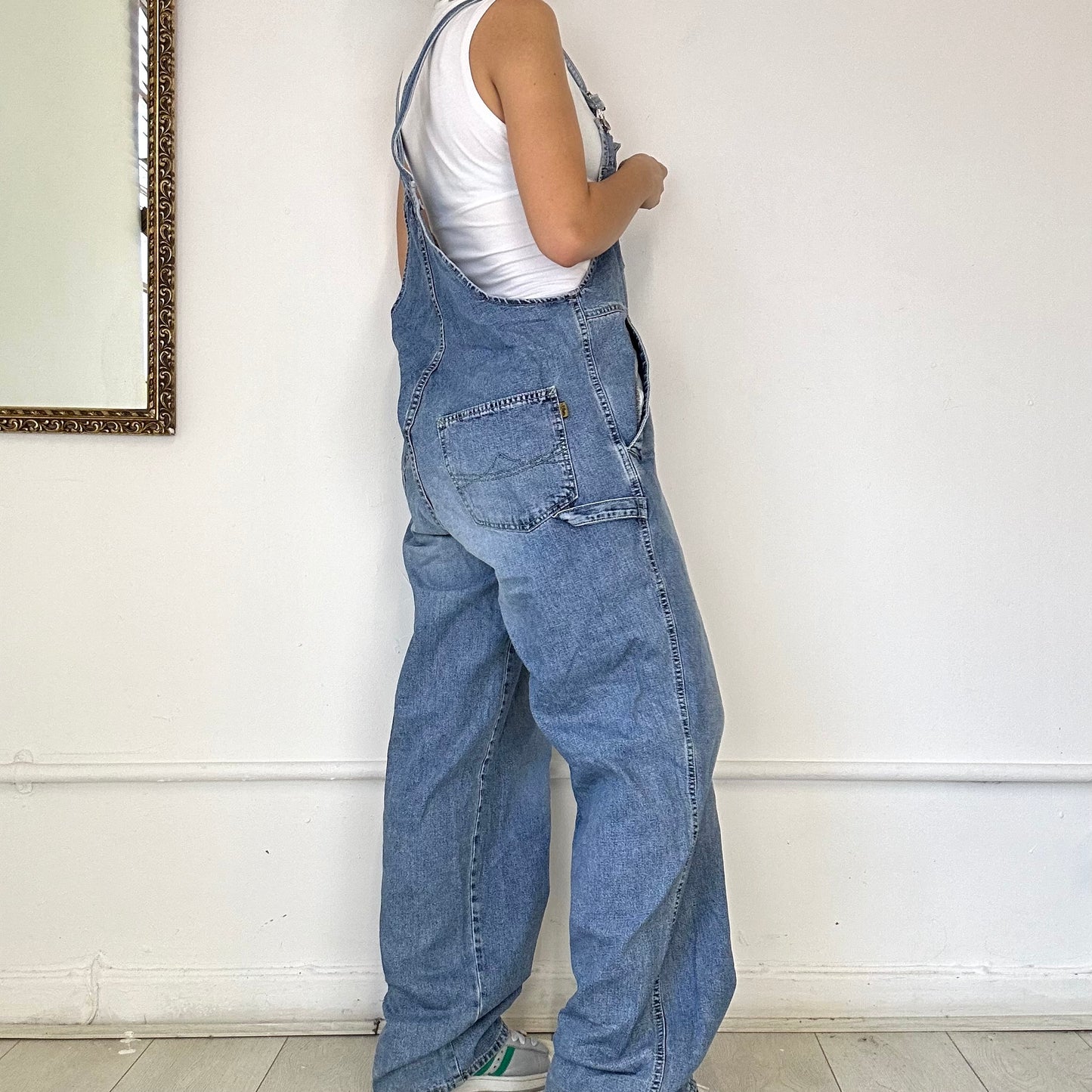 baggy denim dungarees