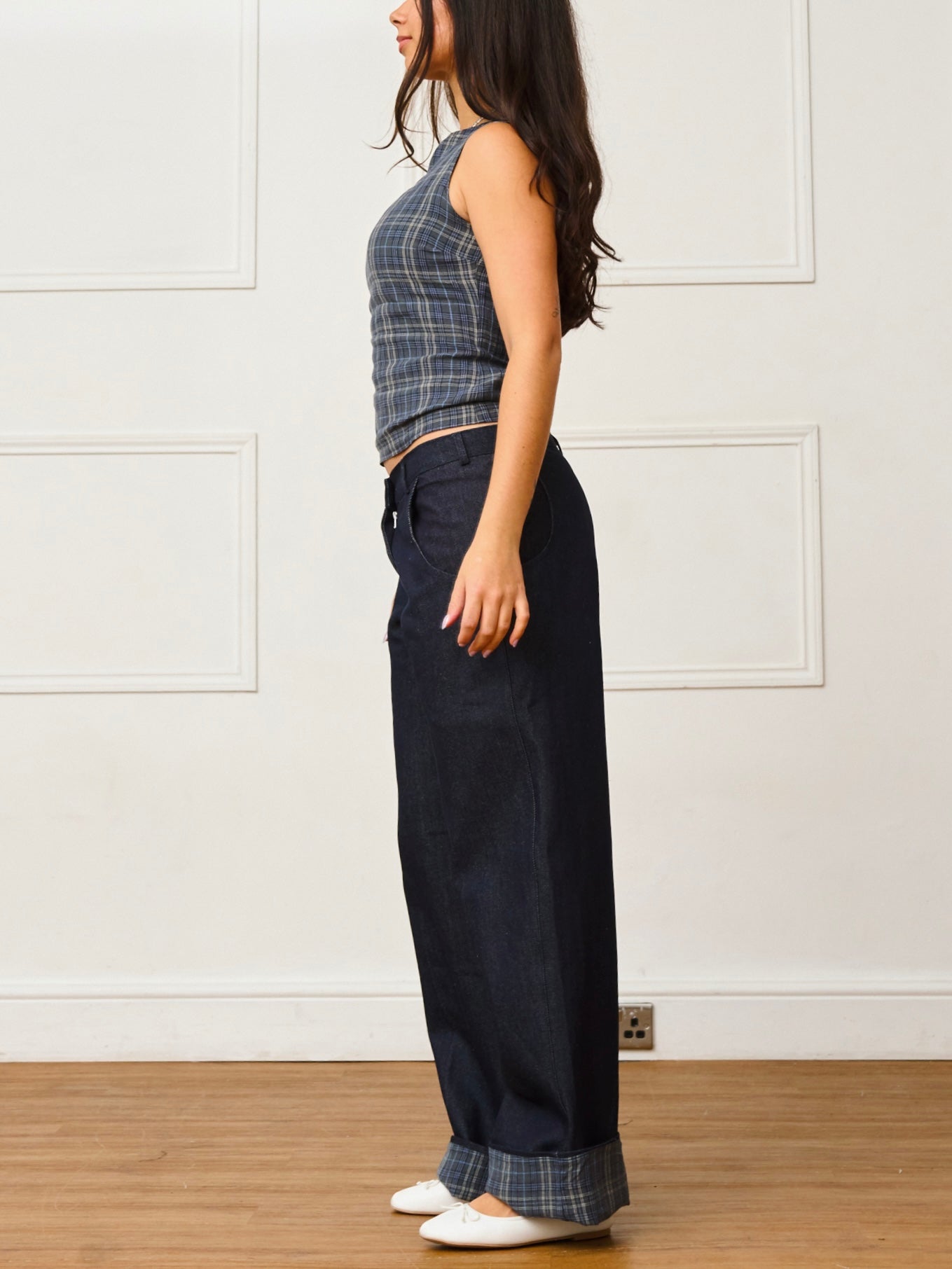 circle jean - navy denim