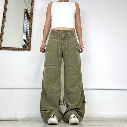 khaki deadstock cargo trousers by only