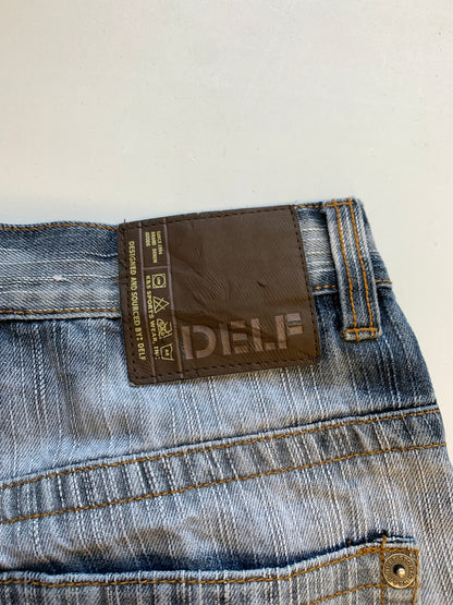 90's two tone baggy jeans