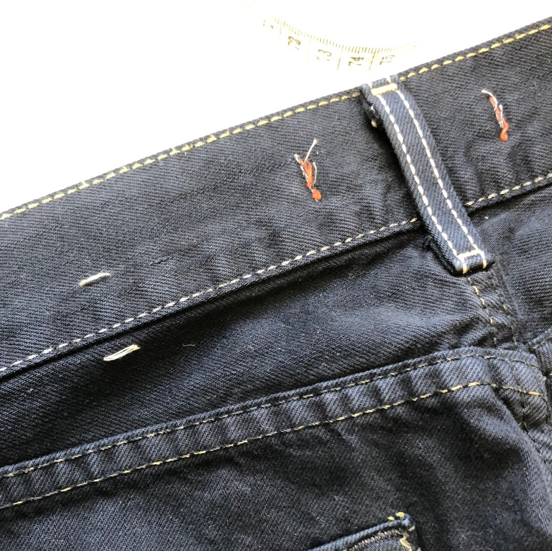 navy flared leg levis