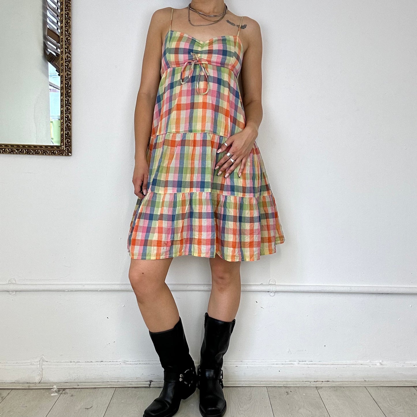 checkered colourful summer dress