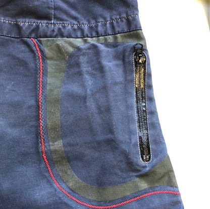 navy baggy cargo trousers