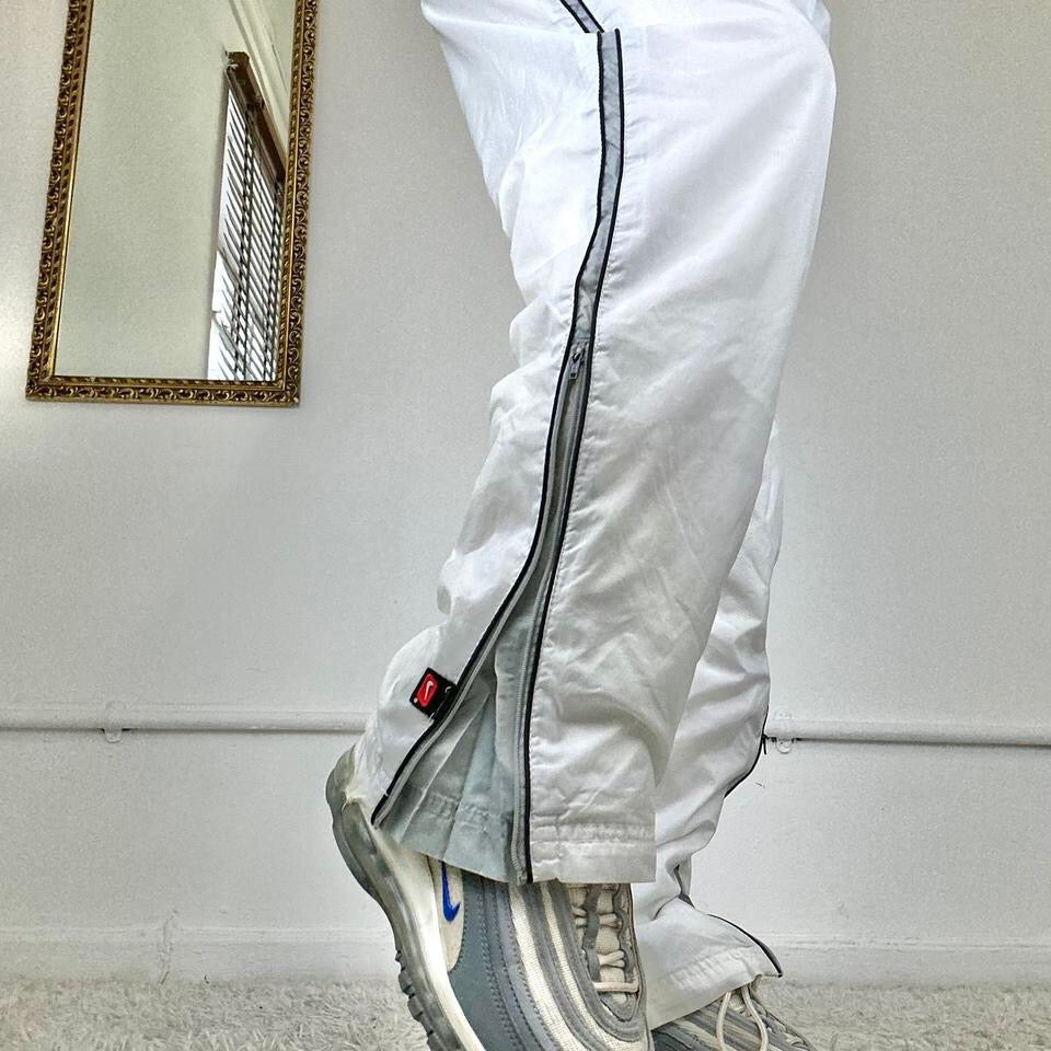 vintage white nike tracksuit bottoms