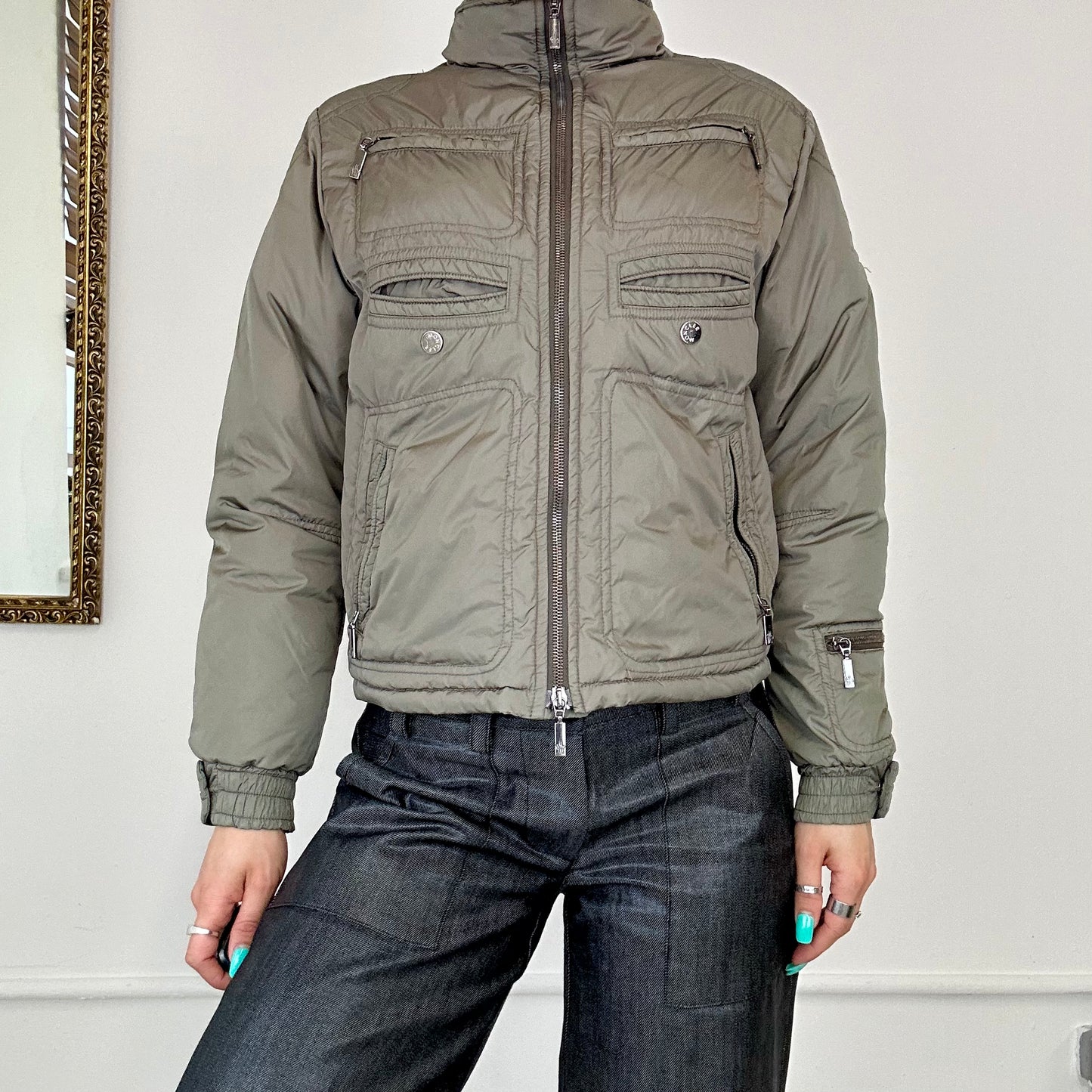 vintage moncler cargo puffer coat