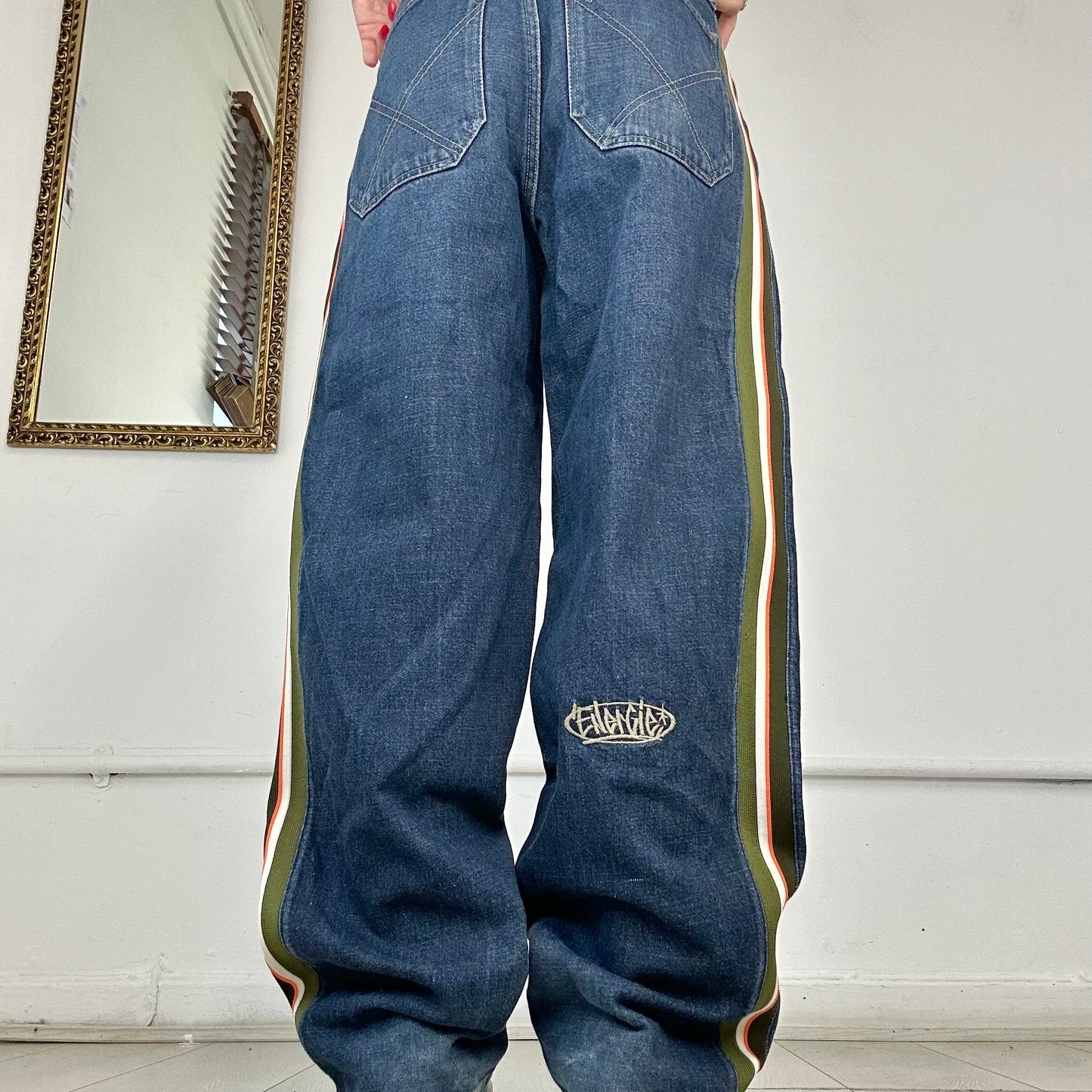 90's dark wash skate jeans by energie