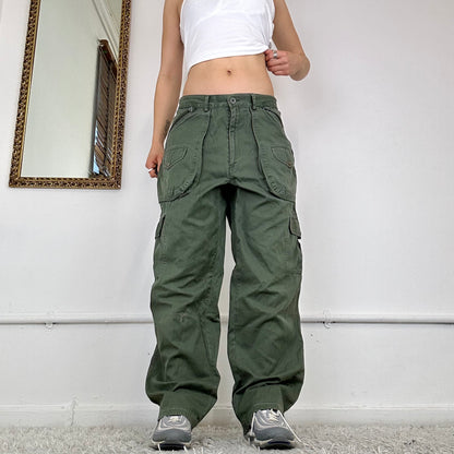 y2k baggy wide leg cargo trousers