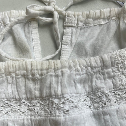 vintage kookai white broderie mini dress