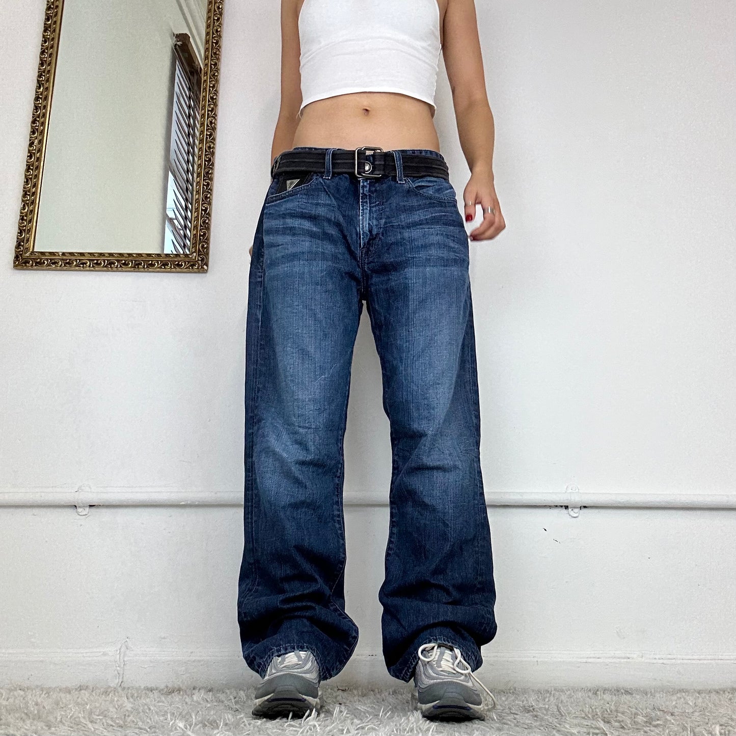 90s baggy jeans by guess