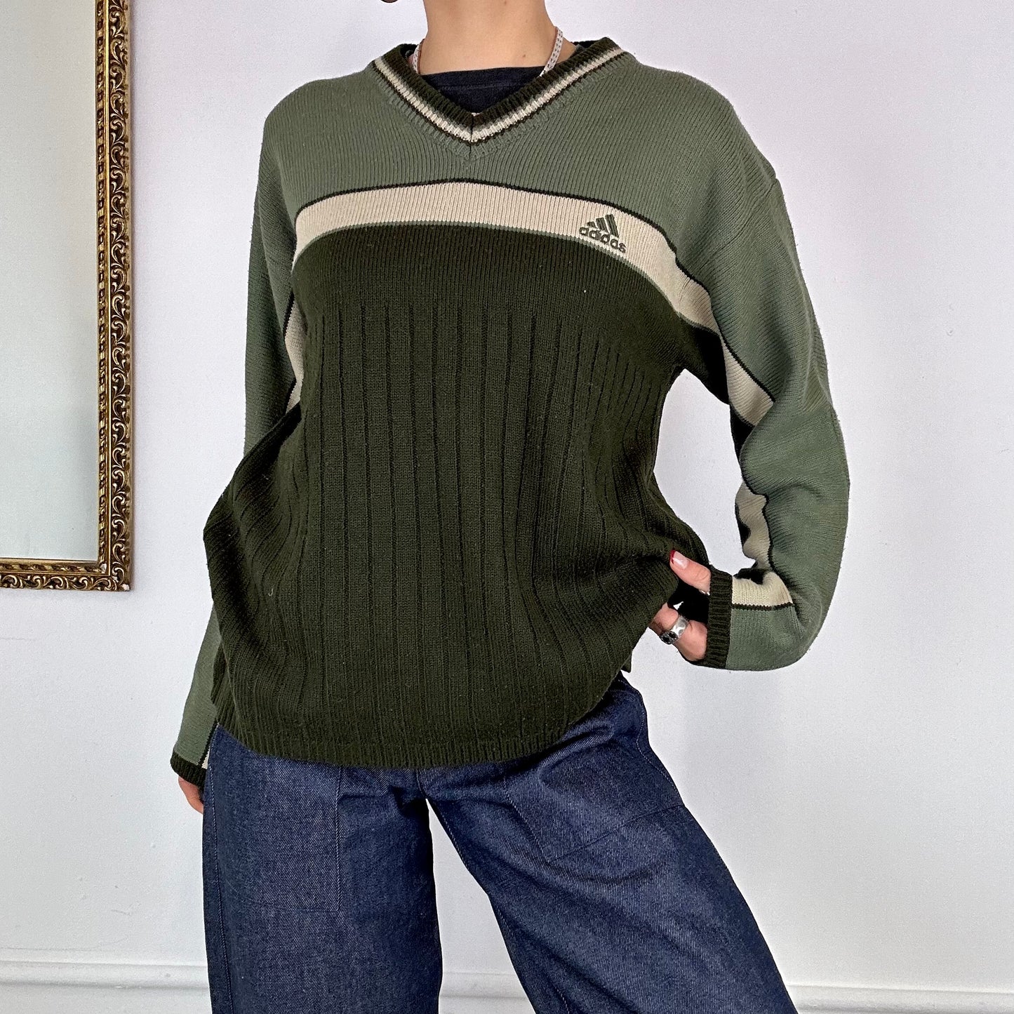 vintage green adidas sweater