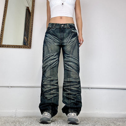 two tone cargo jeans