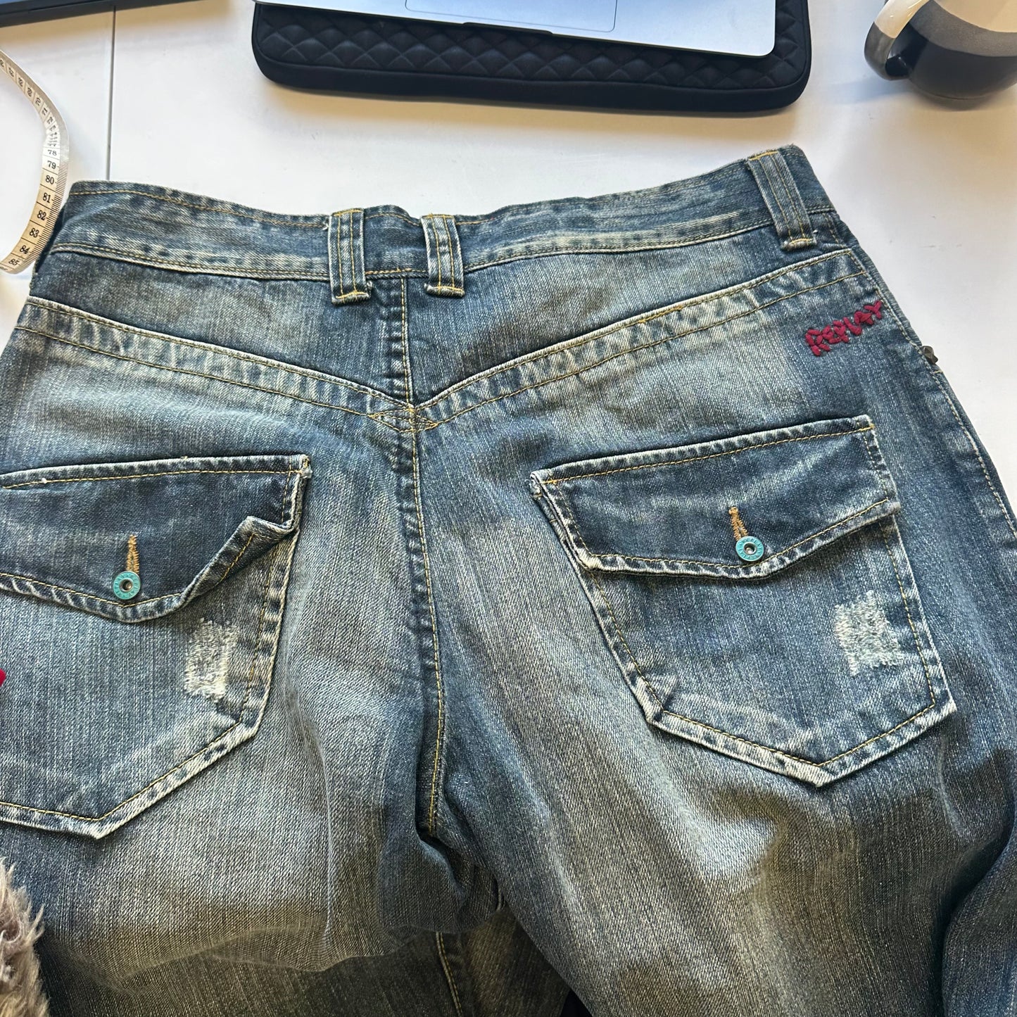 00's replay baggy jeans