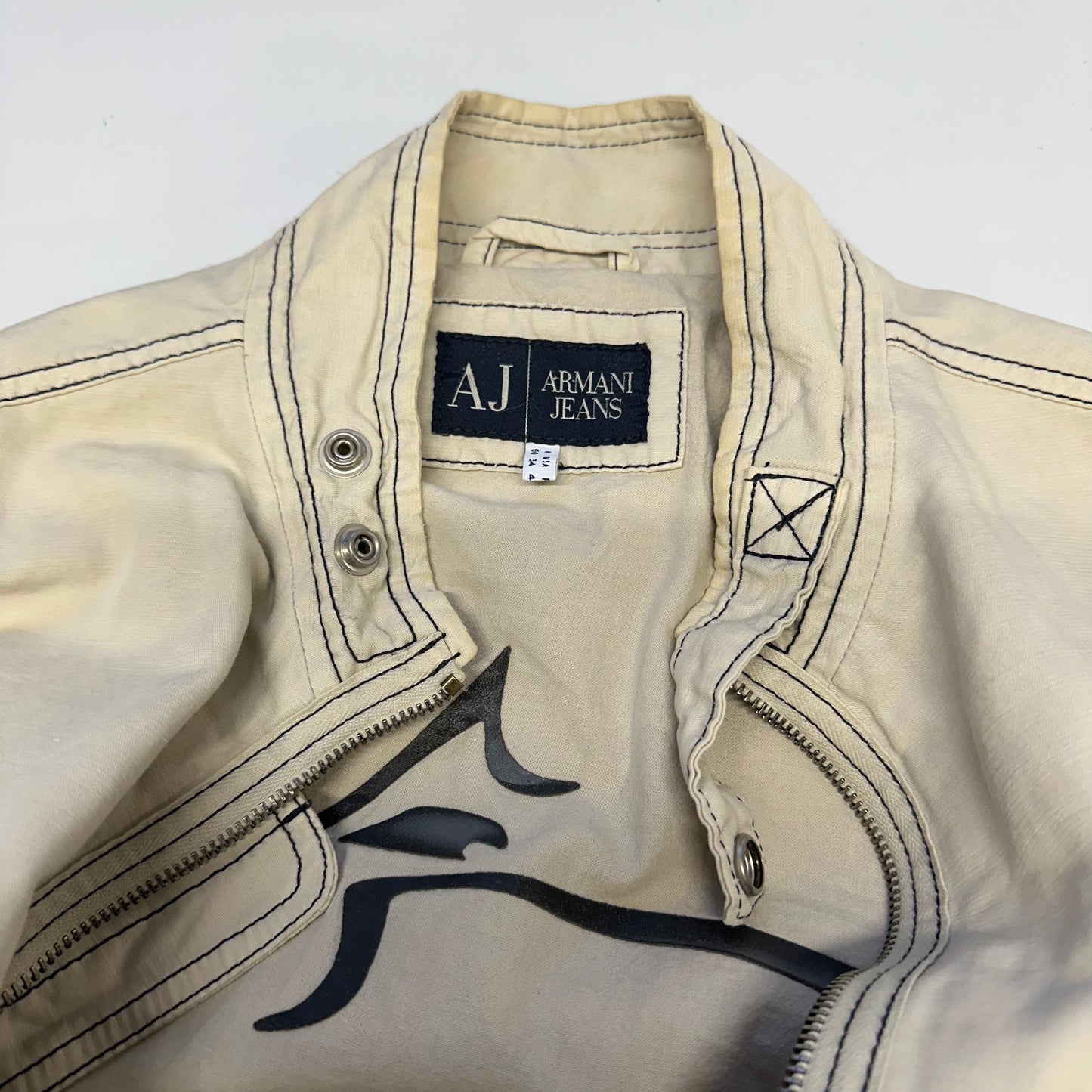 vintage armani jeans bomber jacket