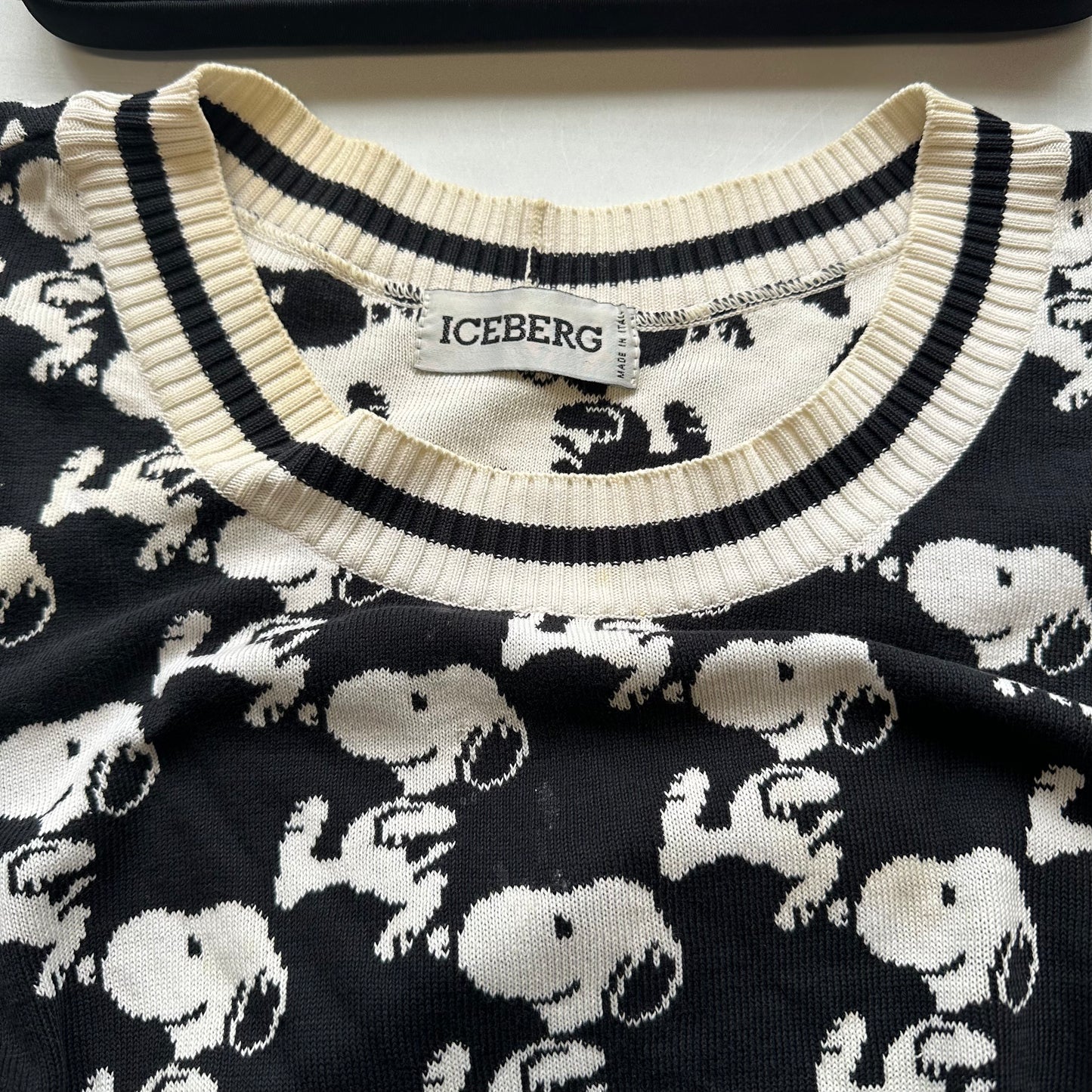 vintage iceberg knitted snoopy top