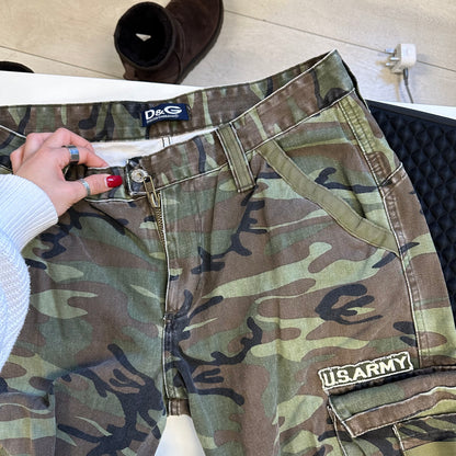 dolce & gabbana camo cargo trousers