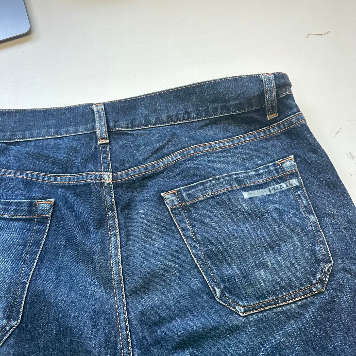 vintage prada straight leg jeans