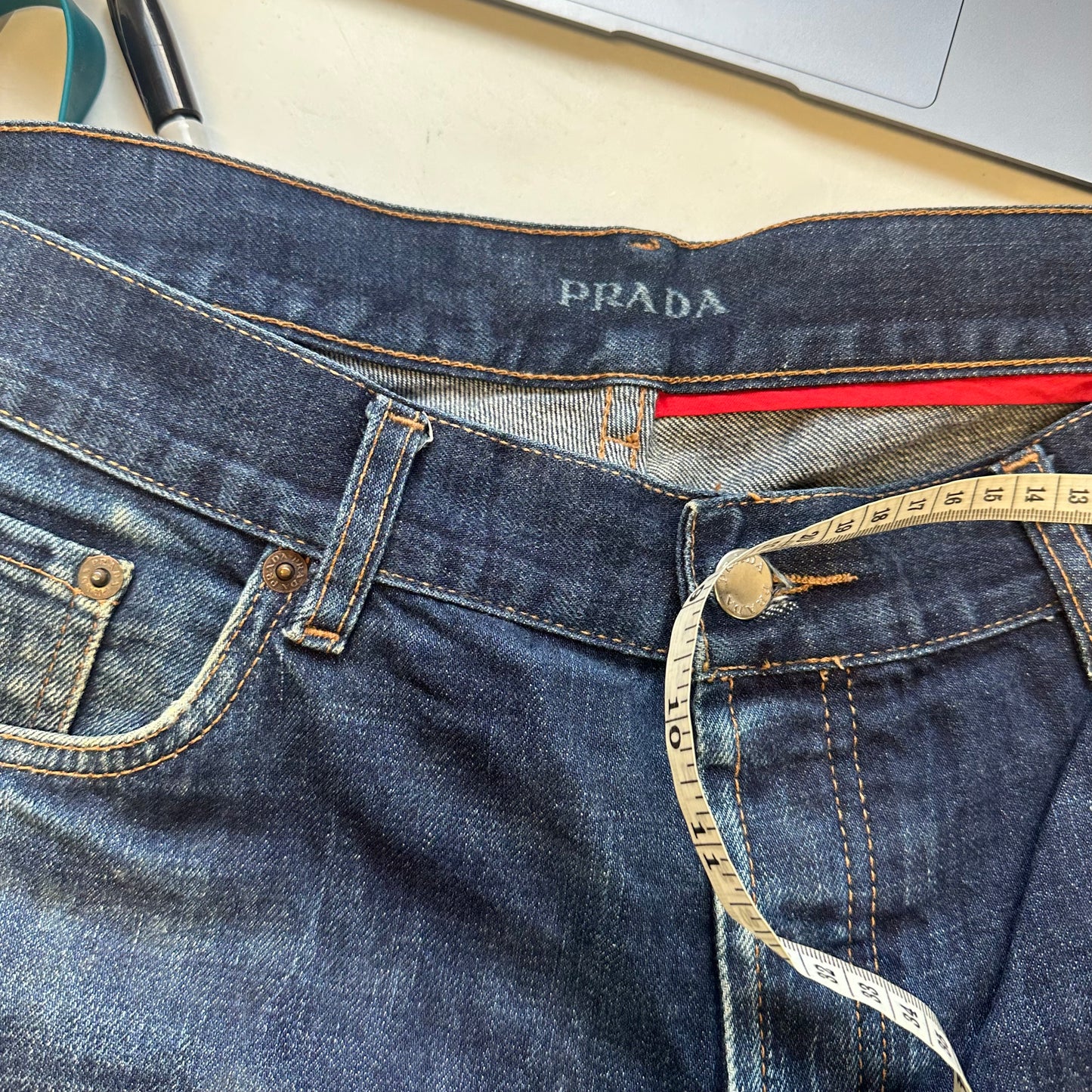 vintage prada straight leg jeans