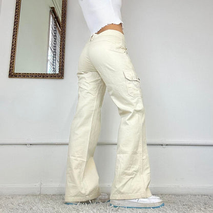 wide leg cargo trousers