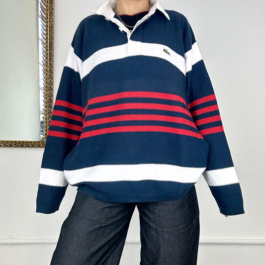 90s lacoste rugby jumper