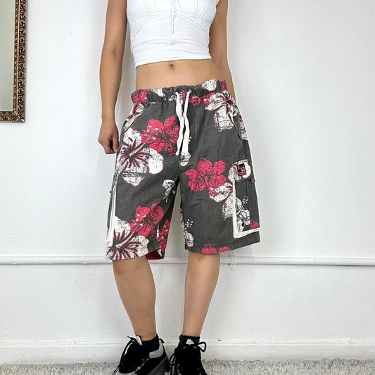 floral print baggy shorts