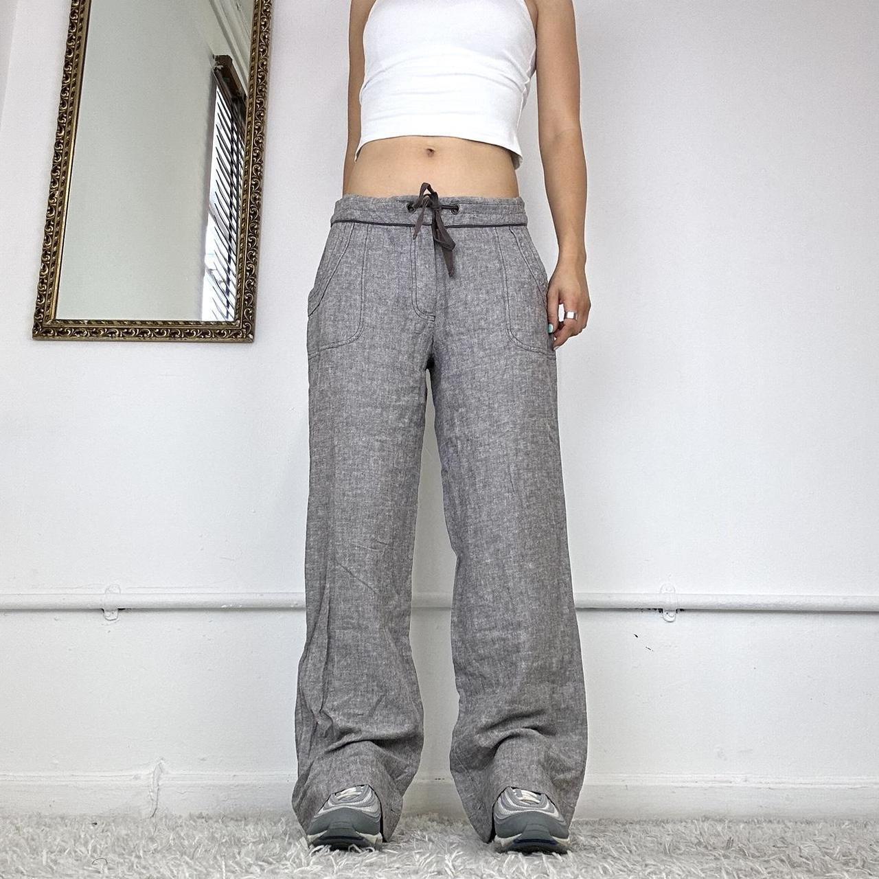 grey linen trousers