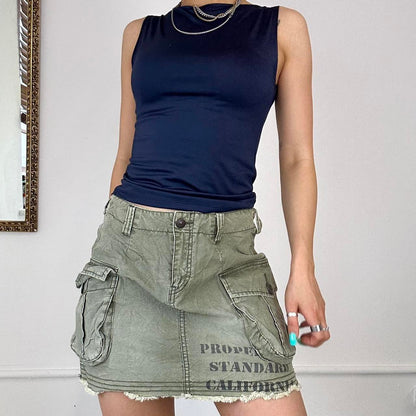 cargo combat mini skirt