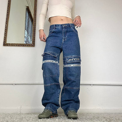 00's wide leg cargo jeans