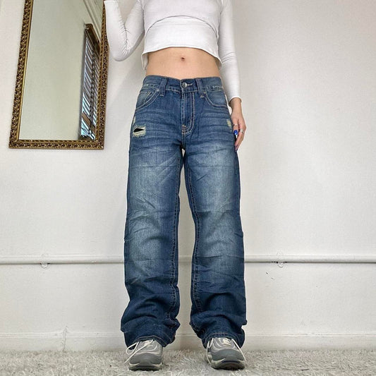 baggy wide leg cargo jeans