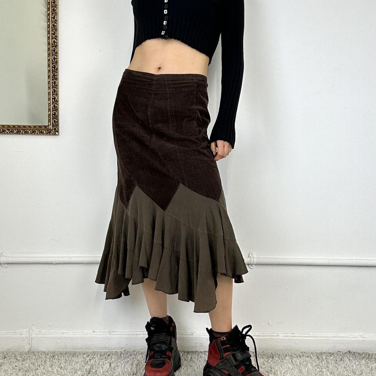 asymmetric midi skirt