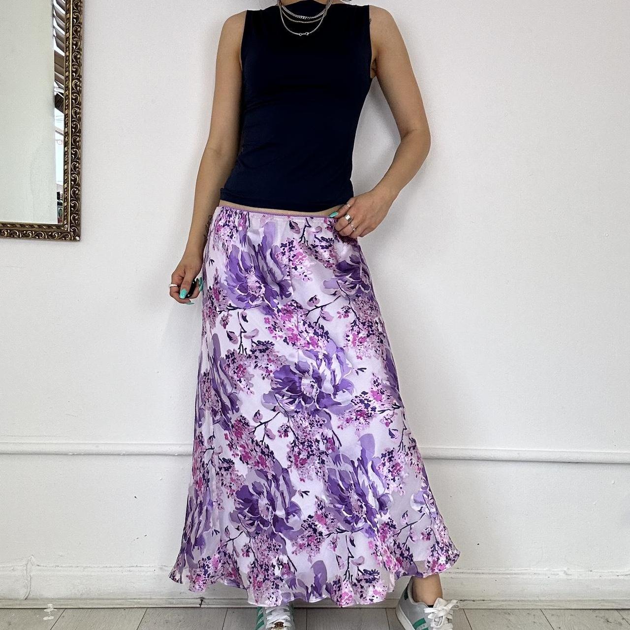 vintage silk maxi skirt