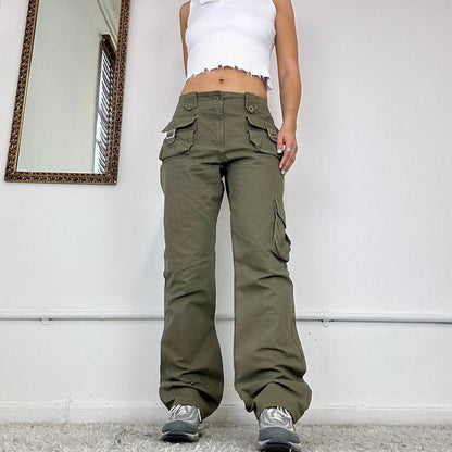 2000s straight leg cargo trousers