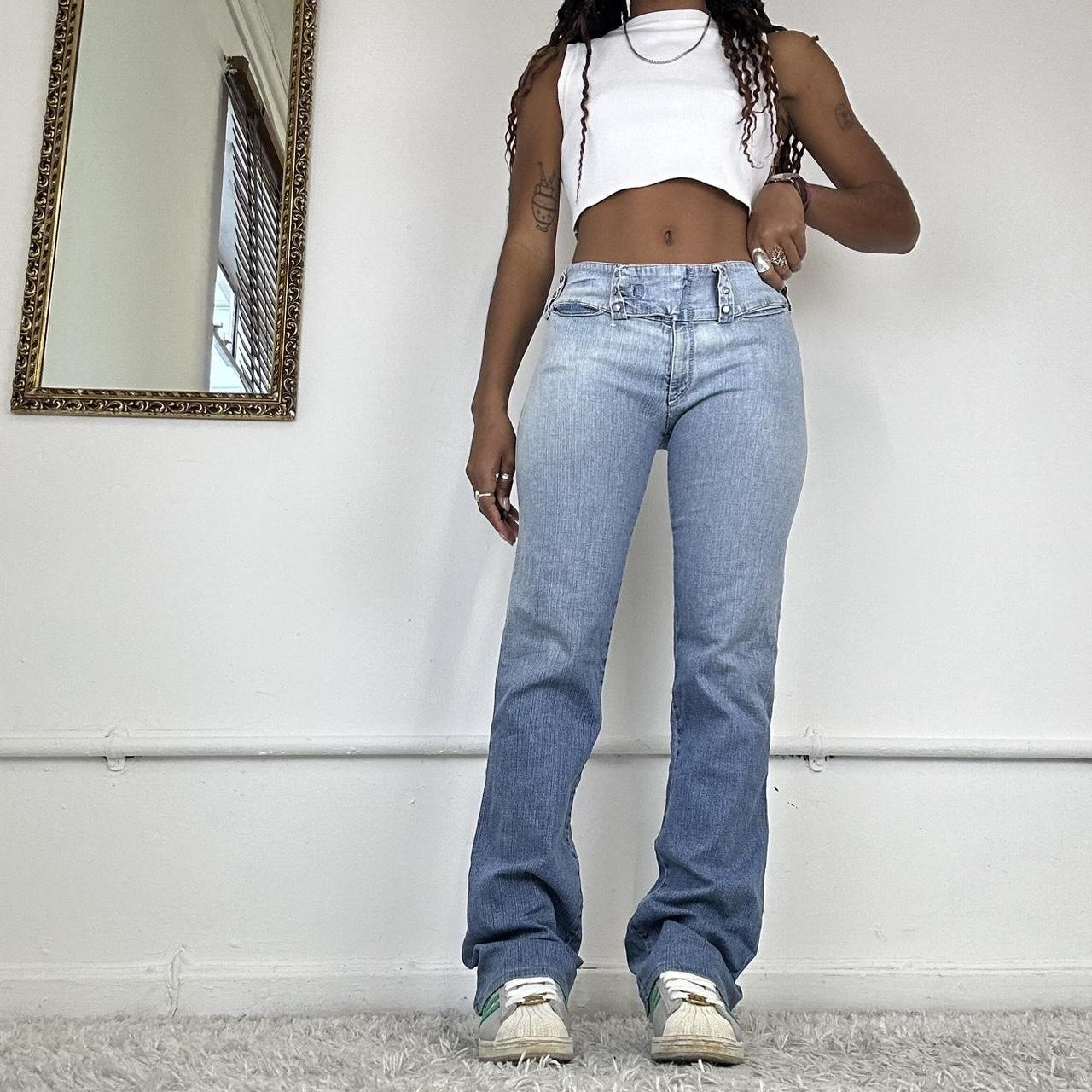 2000's flared light wash jeans