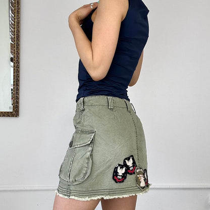 cargo combat mini skirt