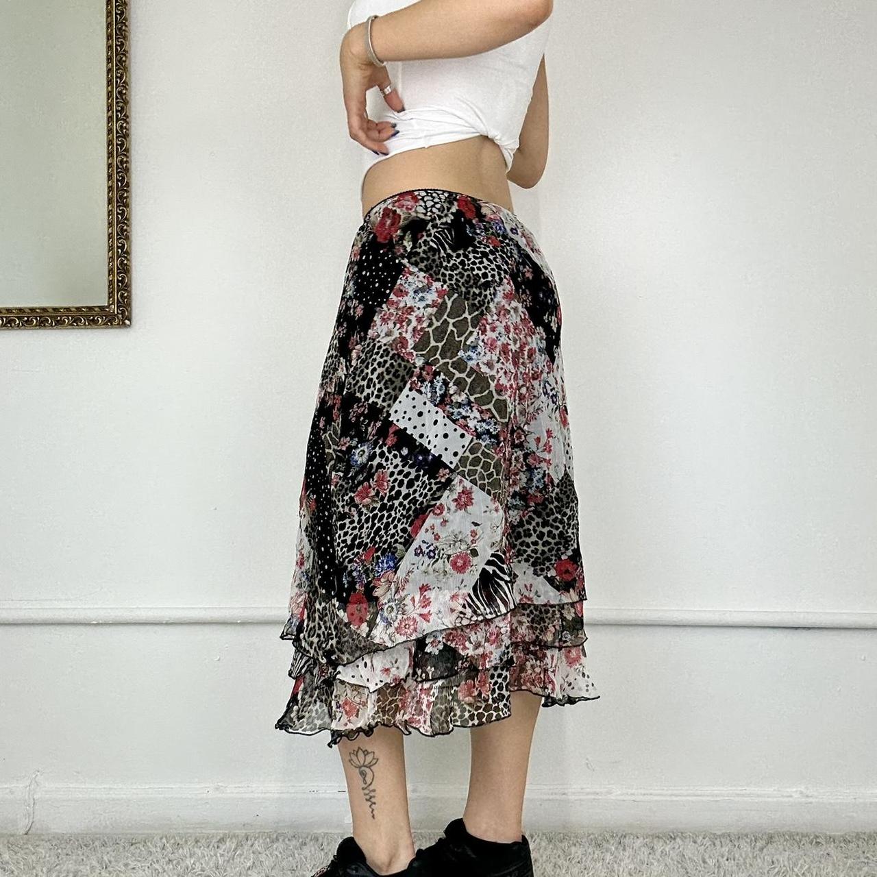 italian vintage mesh midi skirt