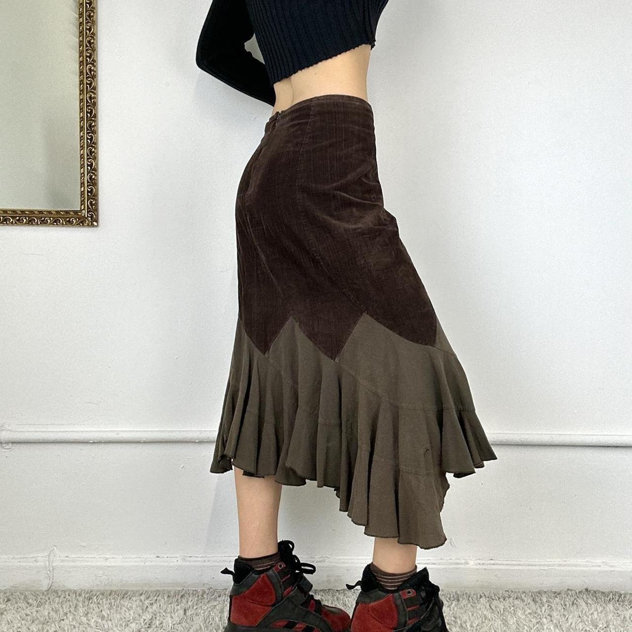 asymmetric midi skirt