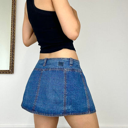 2000's denim mini skirt