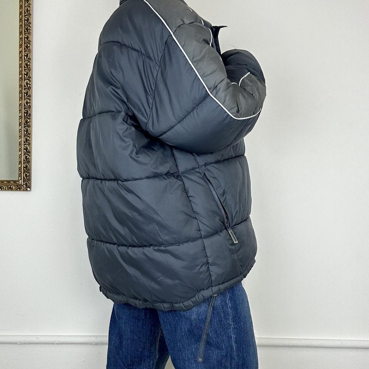 vintage navy puffer jacket