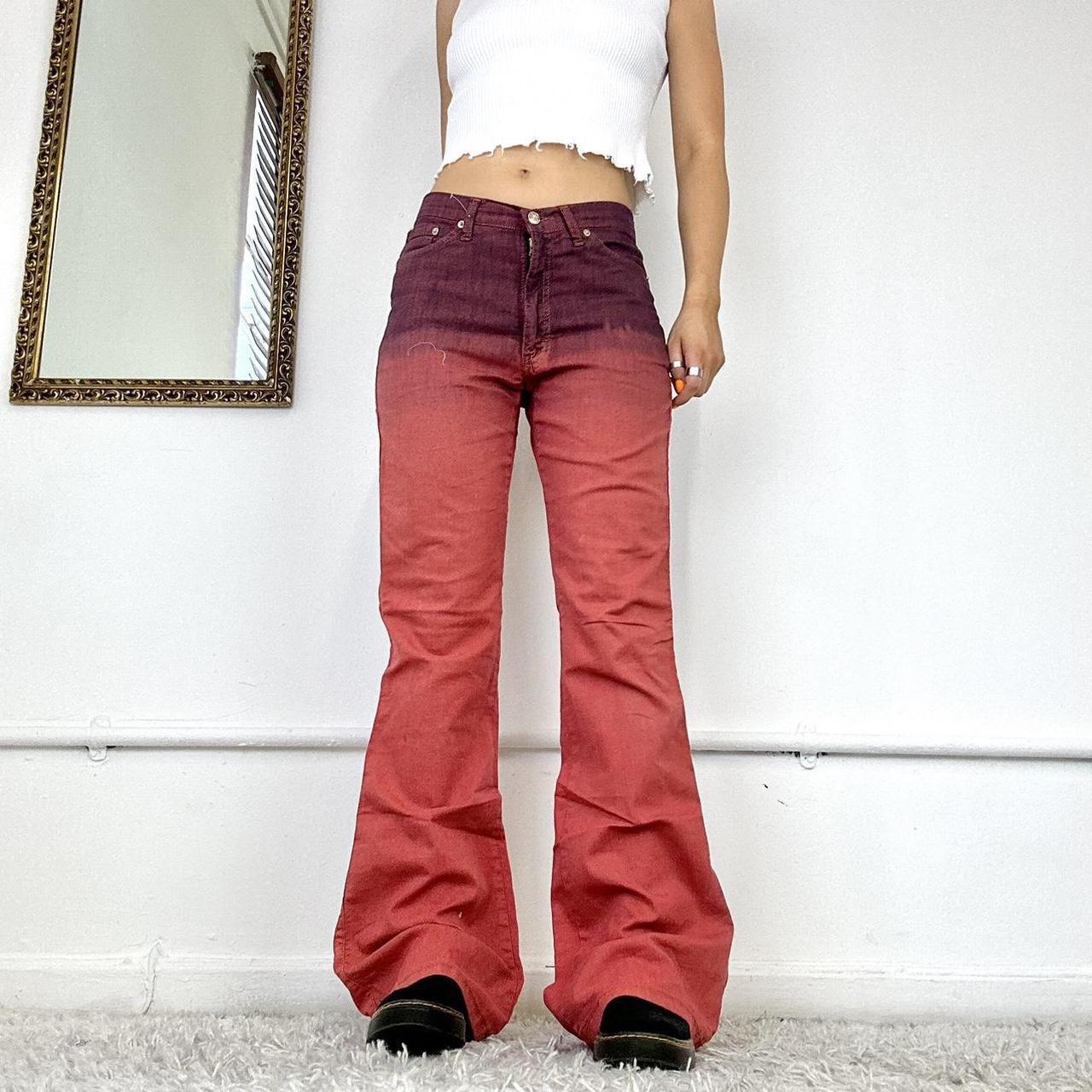 flared ombre trousers