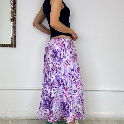 vintage silk maxi skirt