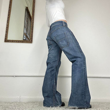 wide leg 00s jeans by gas